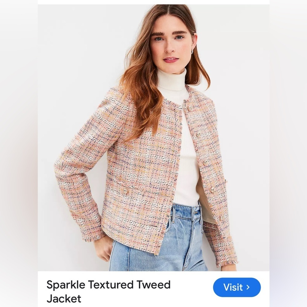 Loft Sparkled Tweed Jacket